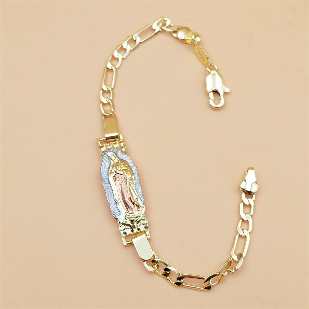 Wholesale Two color bracelet religious bracelet